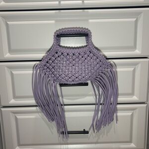 Yuzefi Grape Fringe Mini Bag